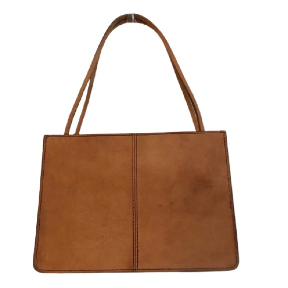 El Portal Tan Embossed Leather Shoulder Bag EUC - Picture 4 of 10